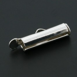 2x eindkap voor weefarmbanden 15 mm zilverkleur (designerskwaliteit)