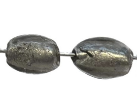 Foliekraal ovaal grijs 14 mm, 2 stuks
