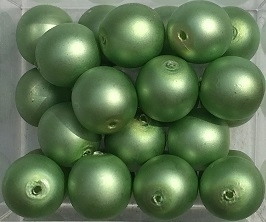 Glasparel mat groen 8 mm, per 10 stuks