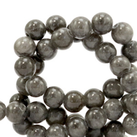 8mm Natuursteen kralen Anthracite