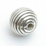 Kunststof kraal zilverkleurig 18 mm