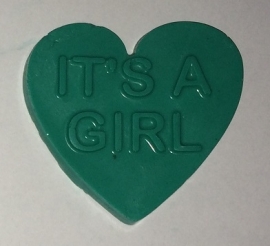 Hart "it`s a girl" 7 x 7 x 2 cm