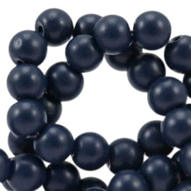 Glaskraal 6 mm half mat Dark navy blue