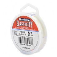 Beadalon Elasticity, elastiek rijgdraad 0.5mm 5 meter Satin Silver