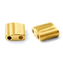 Miyuki Tila 5 x 5 mm Kralen - 0191 Plated Gold 24kt