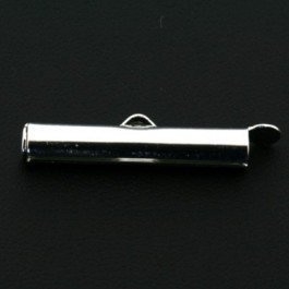 2x eindkap voor weefarmbanden 20 mm zilverkleur (designerskwaliteit)