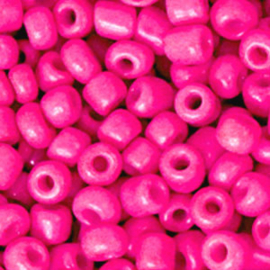 Glaskralen Rocailles 6/0 (4mm) Neon azalea pink