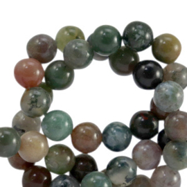 Natuursteen kralen chalcedoon (jaspis) 8mm Multicolour green