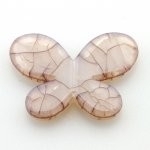 Kunststof kraal vlinder bruin 40 x 35 mm