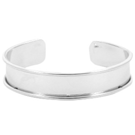 DQ Metaal basis armband 10mm platinum(nikkelvrij)