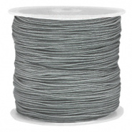 Macramé satijndraad 0.8mm Antraciet