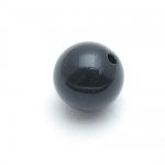 Kunststof kraal zwart 12 mm
