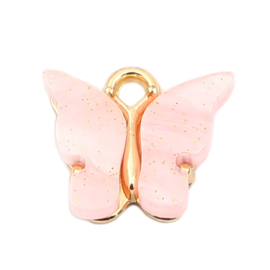 Resin hanger vlinder Rose Goldlight-Pink