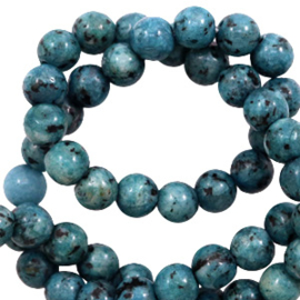 Natuursteen kralen graniet 8mm Petrol blue