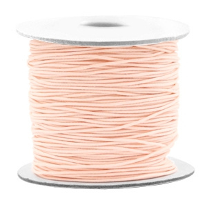 Gekleurd elastisch draad 0,8 mm Light Peach | Gekleurd elastisch draad |  Kralenwinkel.net