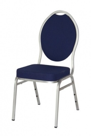 Stackchair Diamond zilver / blauw permanent brandvertragend