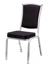 Stackchair Ambassador aluminium, permanent brandvertragend