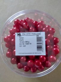 Parels 14 mm rood