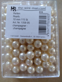 Parels 10 mm champagne