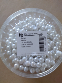 Parels 10 mm wit