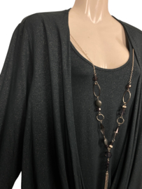 APRICO Chique stretch shirt met ketting 44