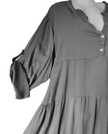 Trendy viscose jurk in A-lijn 46-50