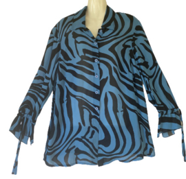 MONA LISA Mooie wijde chiffon/viscose  blouse 46