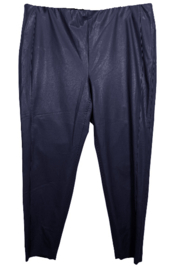 SAMOON Super mooie lederlook stretch tregging 44 (navy)