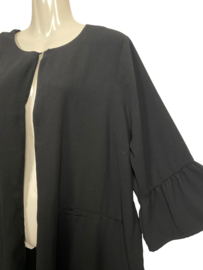 ZHENZI Aparte zwarte blouse/jasje 48