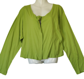 ULTIMATE MIKS Leuk groen stretch tricot vestje 50-52