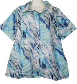 NAVIGAZIONE Mooie blauwe  print blouse 50