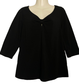 VIA APPIA Trendy zwart stretch shirt 44