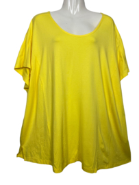 CHALOU Trendy geel stretch shirt 54