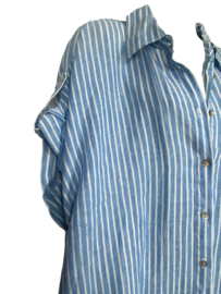 YESTA Mooie oversized linnen blouse 48-50