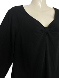 VIA APPIA Trendy zwart stretch shirt 44