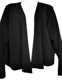 STUDIO Trendy stretch tricot vest/jasje 50-52 (zwart)