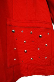 NO SECRET Leuk rood stretch vest met studs 52