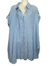 YESTA Mooie oversized linnen blouse 46-50