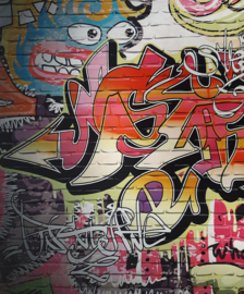Tricot Panel Graffiti Art Wall (62481)