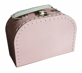Kartonnen koffertje baby roze klein