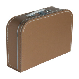 Kartonnen koffertje bruin (kraft) - 30 cm