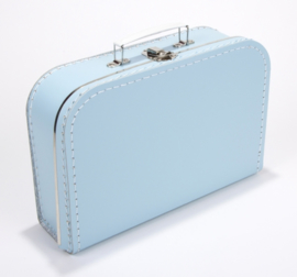 Kartonnen koffertje baby blauw- 30 cm