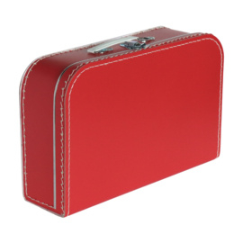 Kartonnen koffertje rood - 35 cm