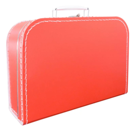 Kartonnen koffertje rood - 30 cm