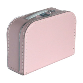 Kartonnen koffertje baby roze