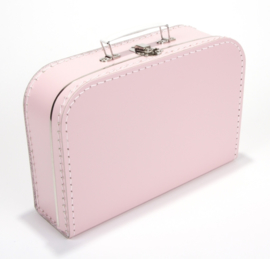 Kartonnen koffertje baby roze - 30 cm