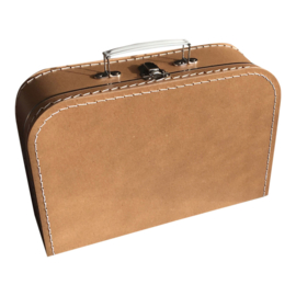Kartonnen koffertje bruin (kraft) - 30 cm