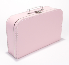 Kartonnen koffertje baby roze - 35 cm