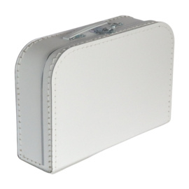 Kartonnen koffertje wit - 30 cm