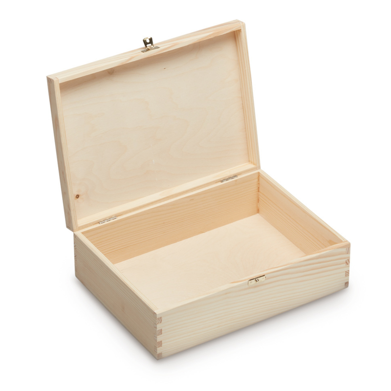 A4 formaat houten kist met deksel (Personaliseren met print: Nee, dankjewel) | Houten kistjes en Vrij Paraplu